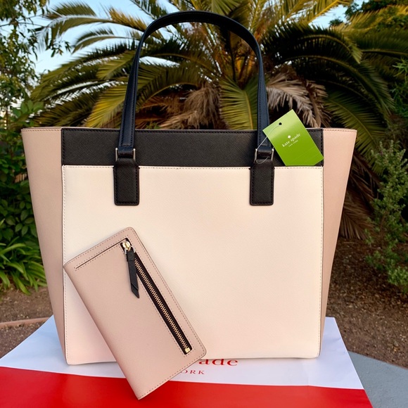 Kate Spade Cameron Laptop Leather Tote /Wallet Set - Picture 4 of 7